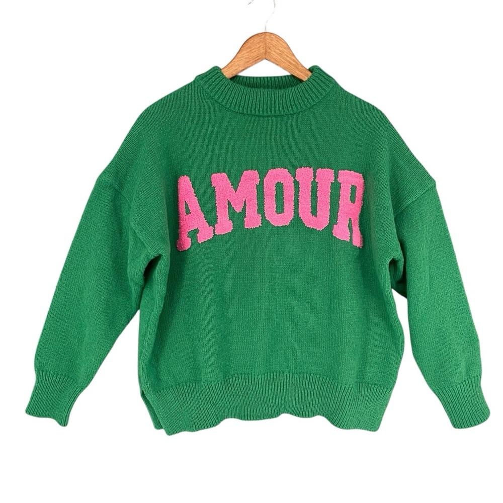 Easy Clothes Green Paxton Sweater One Size Fit